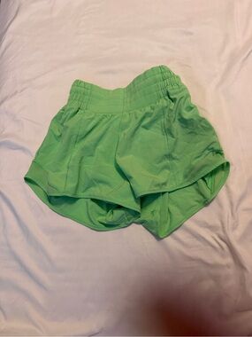 lululemon athletica Bright Lime Green Running Shorts